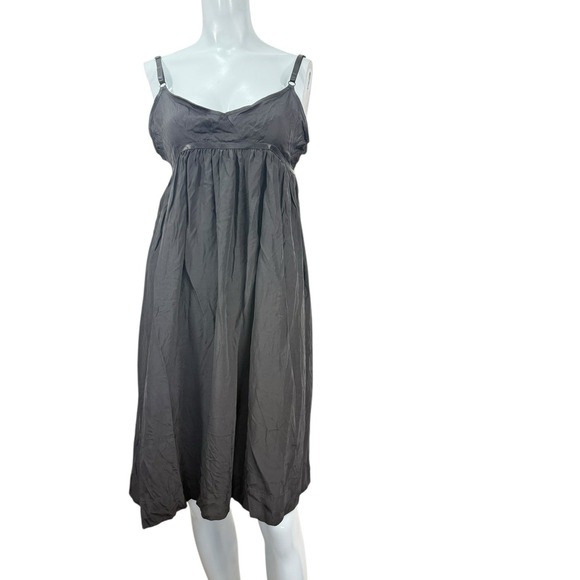 Women's M Nili Lotan Black‎ Silk Slip Dress Preowned - Picture 1 of 7